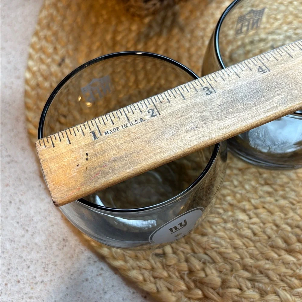 (4) Vintage Smokey NY Giants NFL Lowball Cocktail Glasses